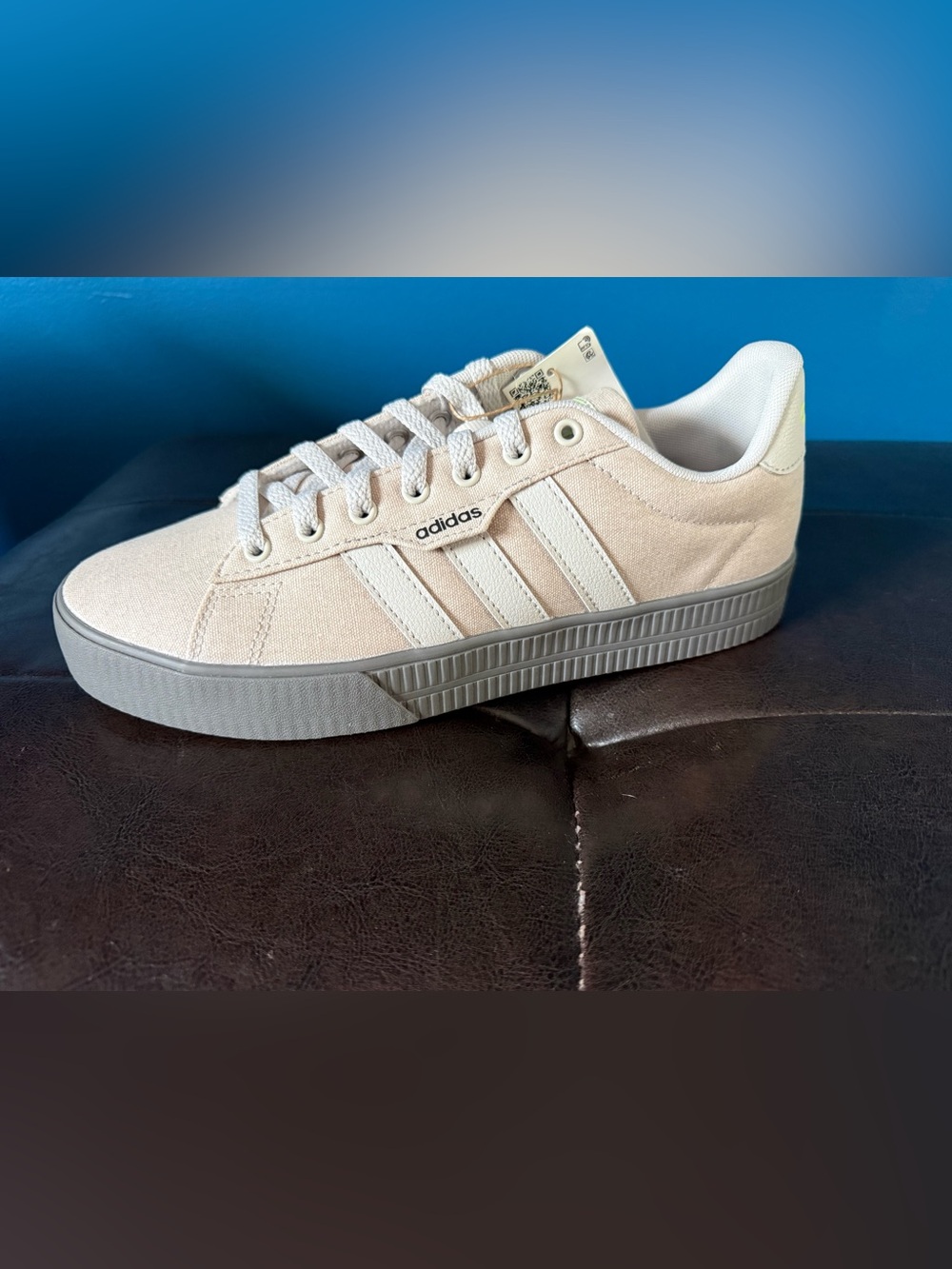 NWT Adidas Daily 3.0 Grey Canvas Low Top Skate Sneakers Men's 8.5 / WMNS 9.5